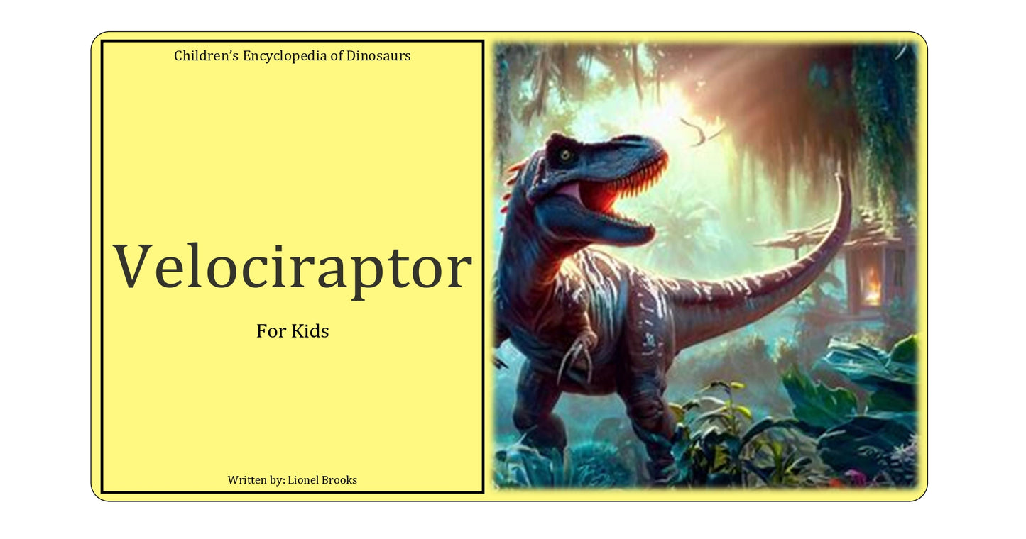 Children's Encyclopedia of Dinosaurs – Velociraptor | Educational Ebook for Kids Ages 6-12